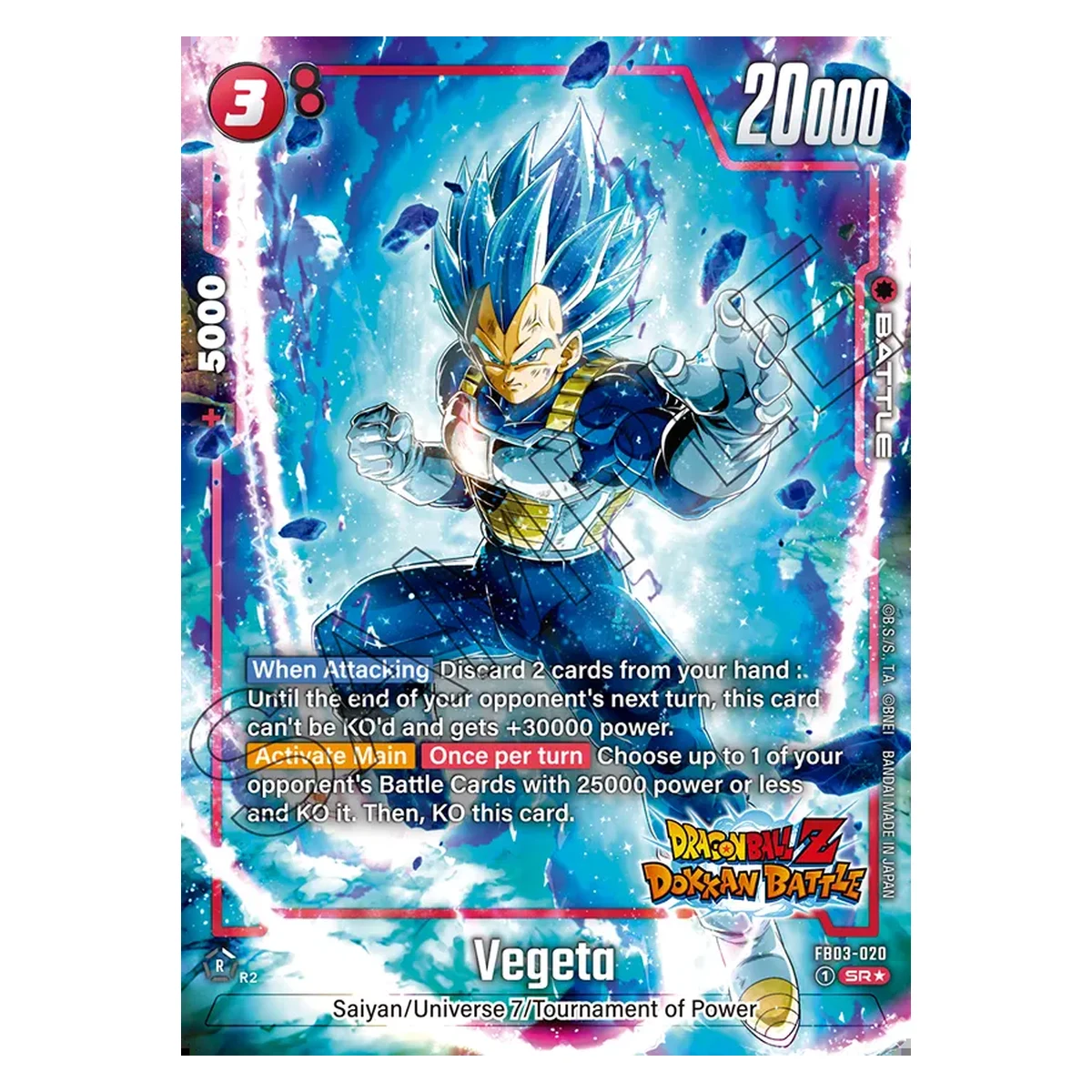 Dragon Ball Fusion World Vegeta FB03-020 Dokkan AA Englisch