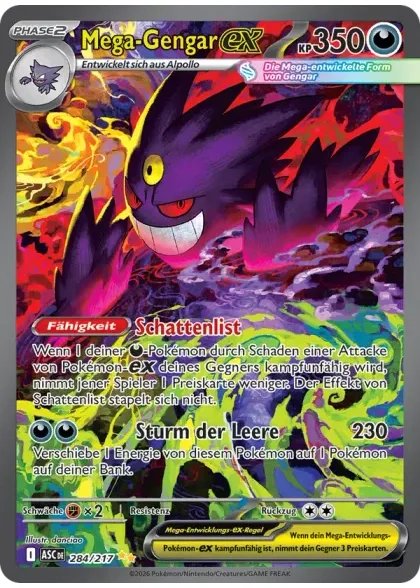 Mega-Gengar-ex aus dem Set Erhabene Helden