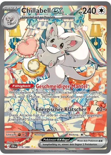 Chillabell-ex aus dem Set Wachsendes Chaos