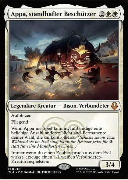 Appa, standhafter Beschützer aus dem Set Avatar: Herr der Elemente