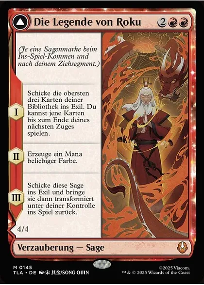Die Legende von Roku aus dem Set Avatar: Herr der Elemente