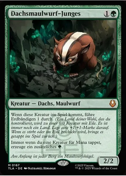 Dachsmaulwurf-Junges aus dem Set Avatar: Herr der Elemente