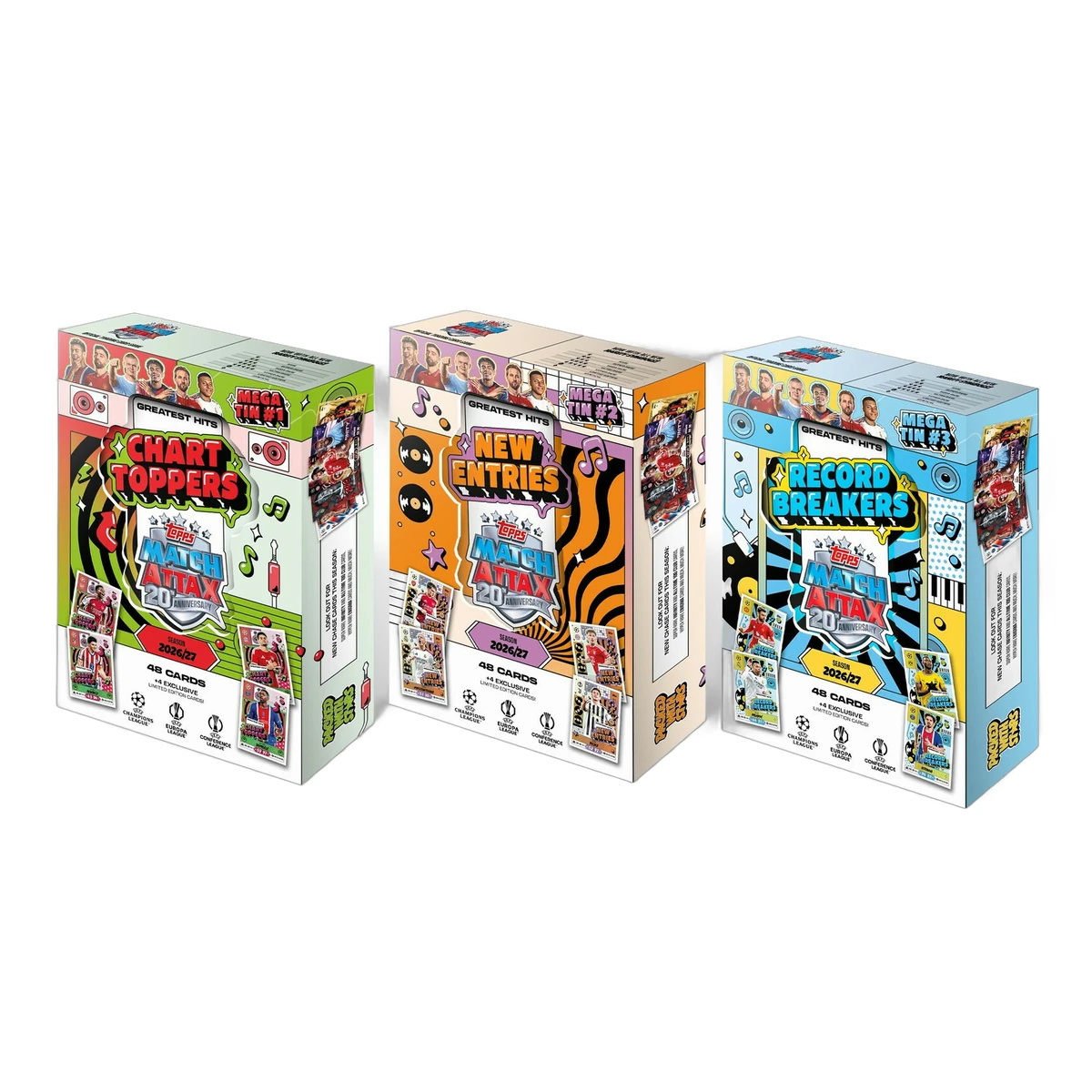 Match Attax 26/27 Mega Tin Greatest Hits, Fußballkarten Champions League